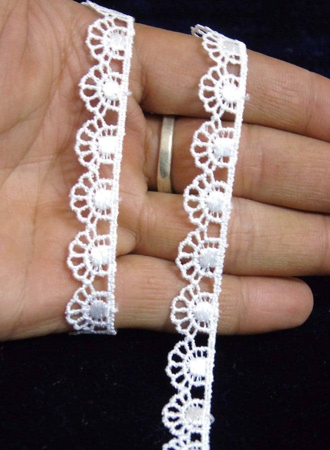 Strala Laces for Dresses, Sarees, Lehenga, Suits, Bags, Decorations, Borders, Crafts and Home Décor,Blouse (9 mtr) (White) - Image 1